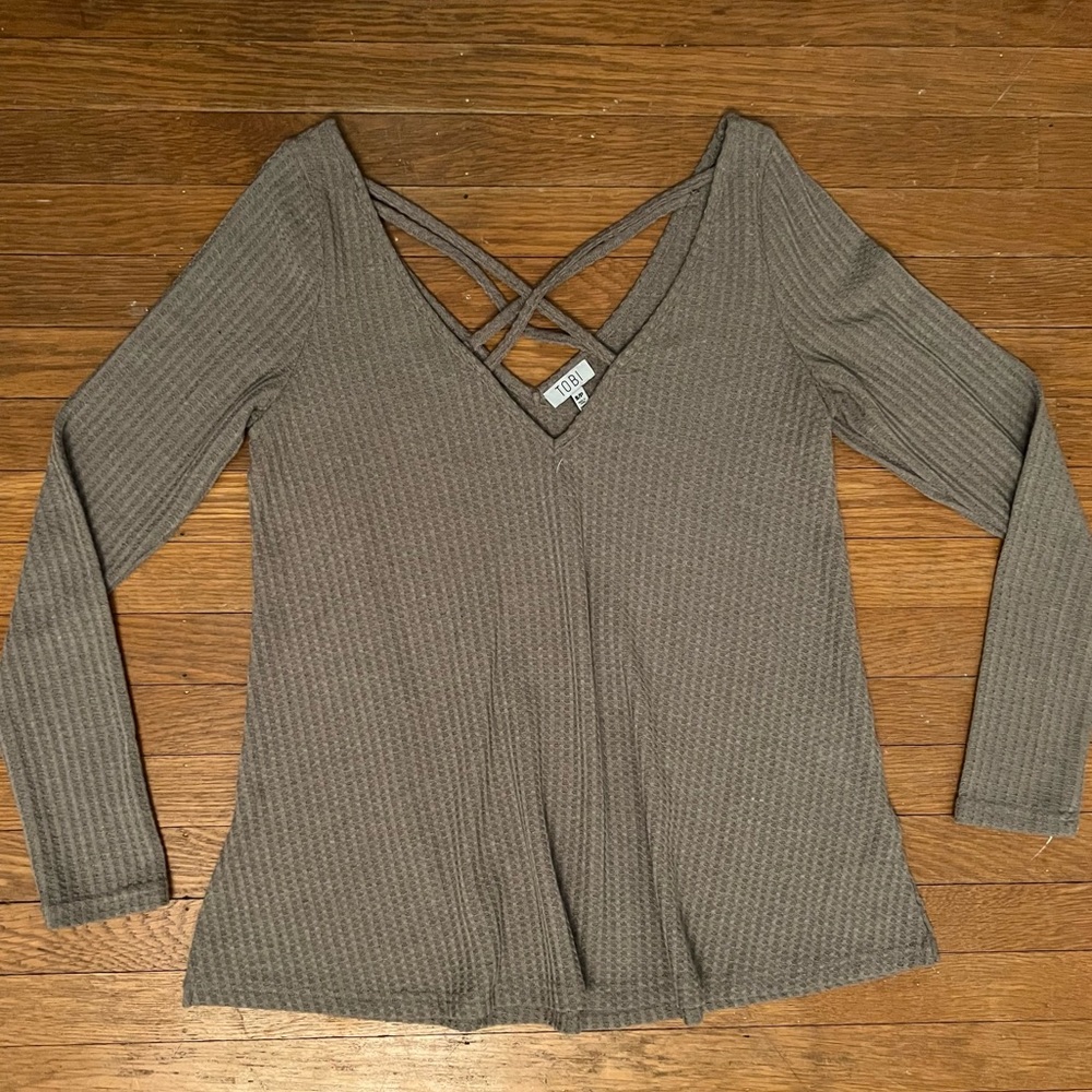 Flowy Front&Back Cross Long Sleeve